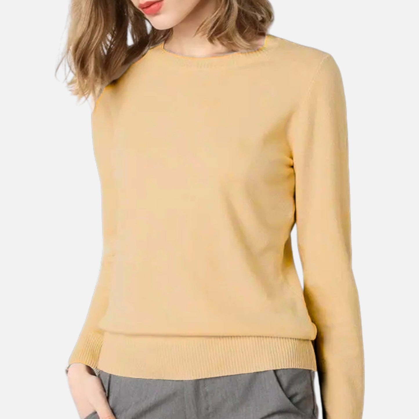 Premium Women's Merino Wool Sweater – Essential Timeless O-Neck for Smart Casual Style and Comfort | Premium Comfort Home & Lifestyle Product UK