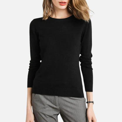 Premium Women's Merino Wool Sweater – Essential Timeless O-Neck for Smart Casual Style and Comfort | Premium Comfort Home & Lifestyle Product UK