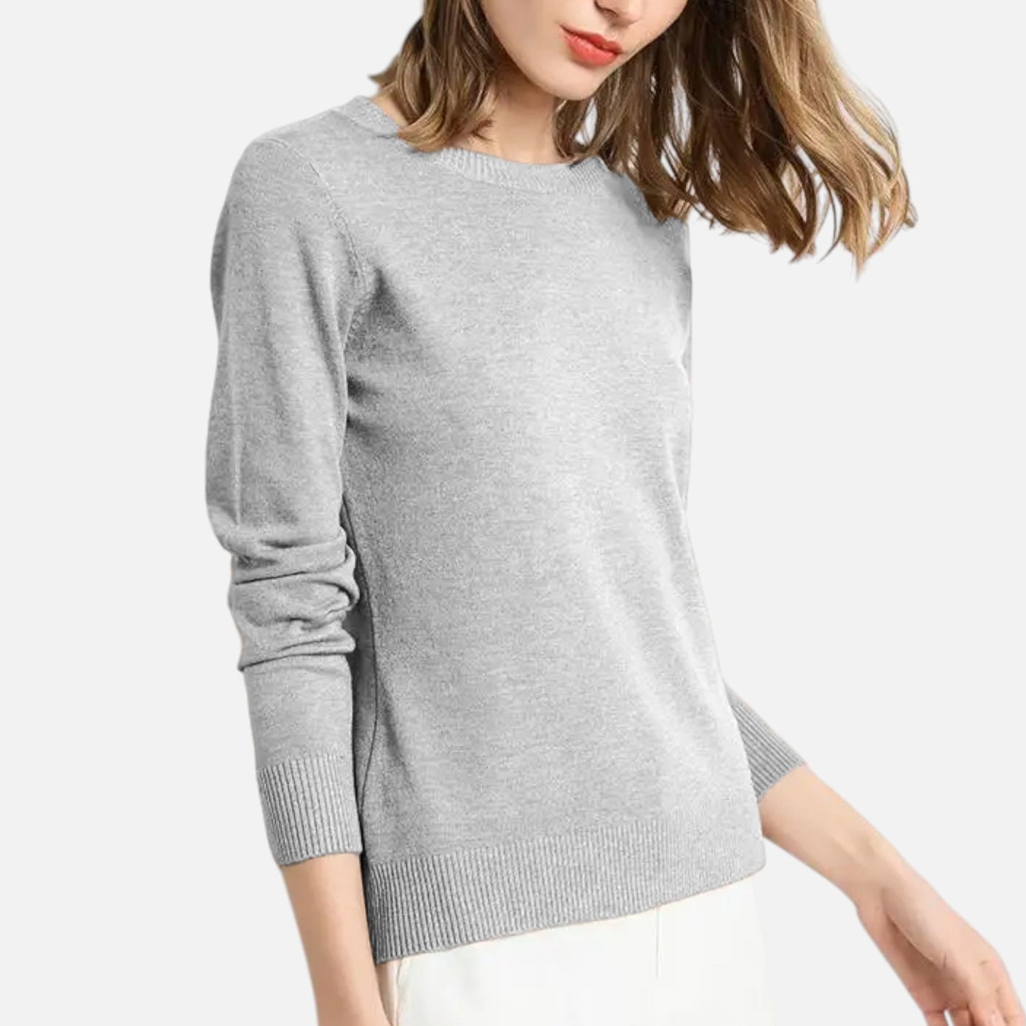 Premium Women's Merino Wool Sweater – Essential Timeless O-Neck for Smart Casual Style and Comfort | Premium Comfort Home & Lifestyle Product UK