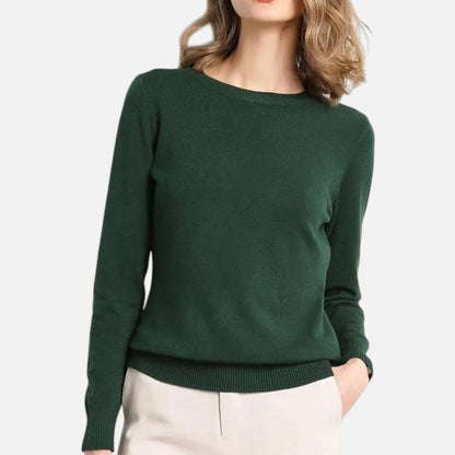 Premium Women's Merino Wool Sweater – Essential Timeless O-Neck for Smart Casual Style and Comfort | Premium Comfort Home & Lifestyle Product UK