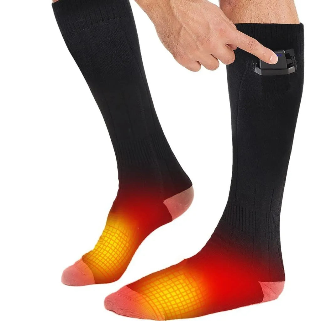 Rechargeable Electric Heated Socks - 2 Pairs with 3 Heat Settings