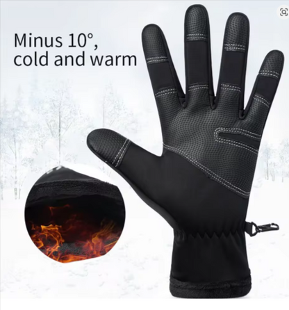 Heated Waterproof Gloves for Men – Thermal Winter Gloves with Touchscreen Grip for Cold Weather Outdoor Activities