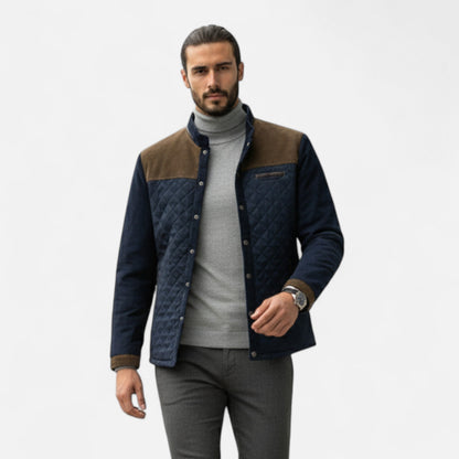 Premium Men's Slim Fit Casual Jacket – Stylish Patchwork Design for Smart Everyday Wear | Premium Comfort Home & Lifestyle Product UK
