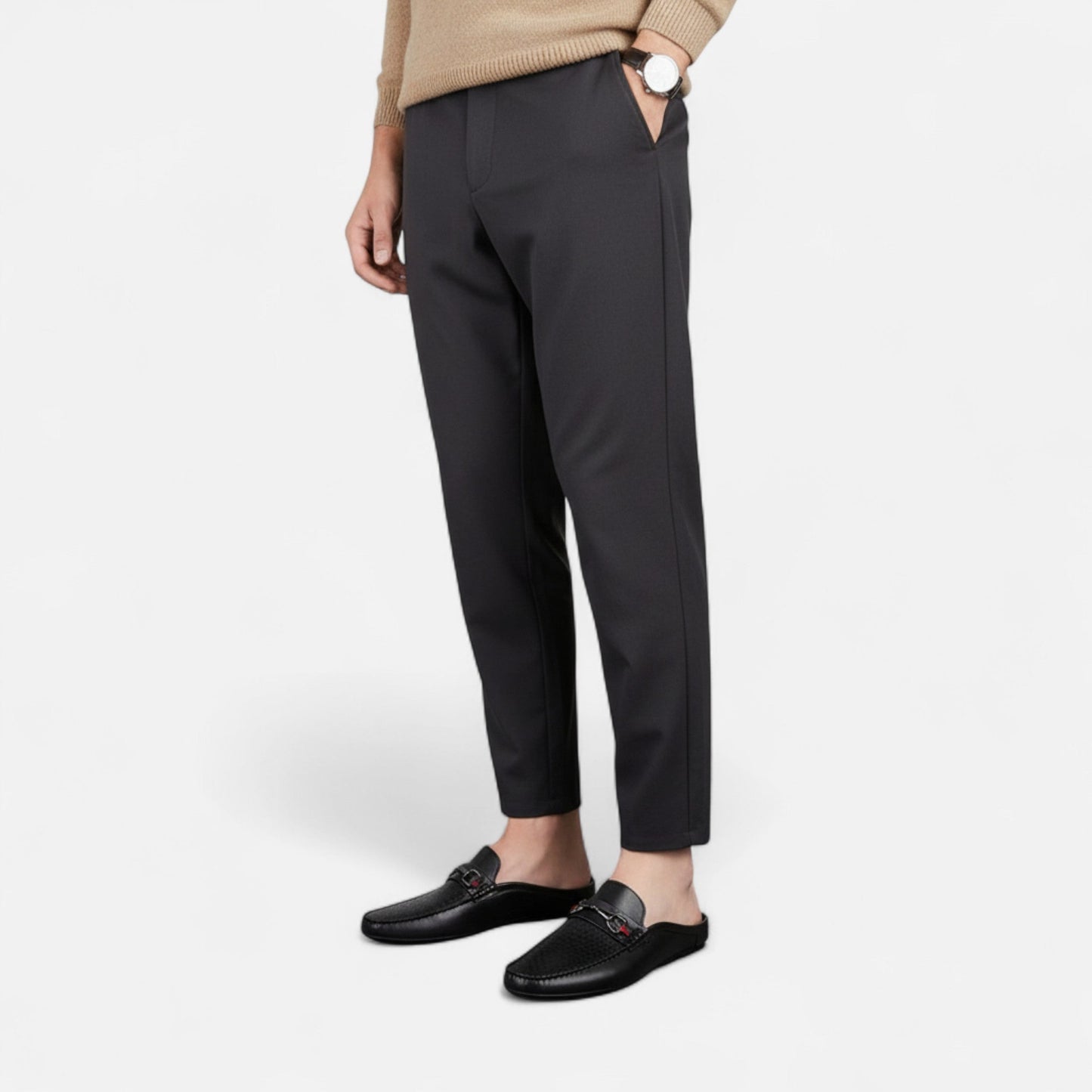 Premium Men's Retro Moc Toe Mule Shoes | Smart Casual Footwear for Comfort and Style | Premium Comfort Home & Lifestyle Product UK