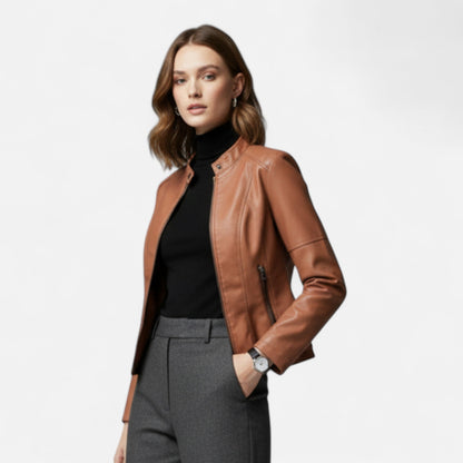 Premium Women's Leather Jacket – Smart Heritage Chic Style for Essential Wardrobe Upgrade | Premium Comfort Home & Lifestyle Product UK