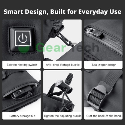 Heated Gloves for Raynaud's & Arthritis – Rechargeable Waterproof Thermal Gloves with 3 Heat Levels for Pain Relief UK