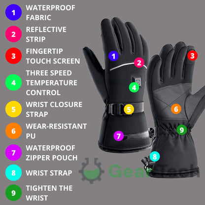 Heated Gloves for Raynaud's & Arthritis – Rechargeable Waterproof Thermal Gloves with 3 Heat Levels for Pain Relief UK
