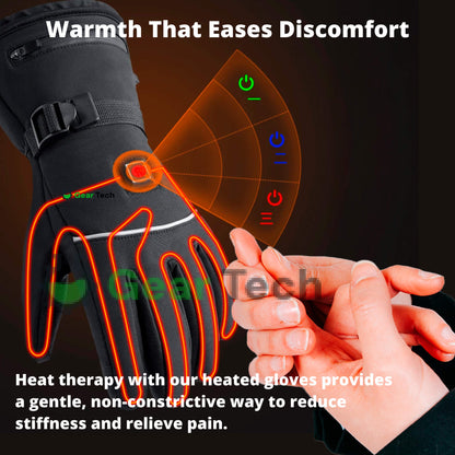 Heated Gloves for Raynaud's & Arthritis – Rechargeable Waterproof Thermal Gloves with 3 Heat Levels for Pain Relief UK