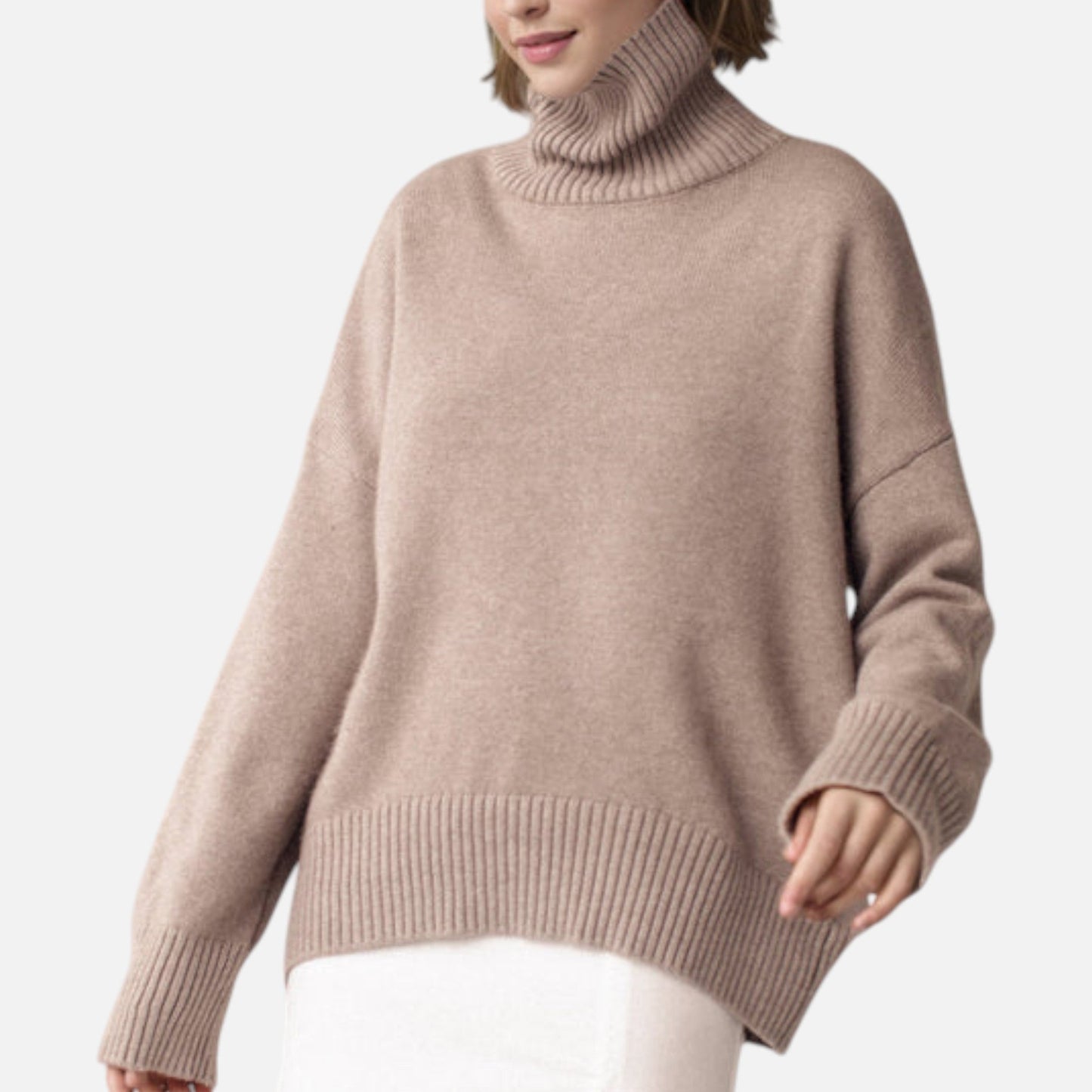 Premium Women's Oversized Turtleneck Sweater - Cozy, Stylish, and Essential for Winter Fashion and Comfort | Premium Comfort Home & Lifestyle Product UK