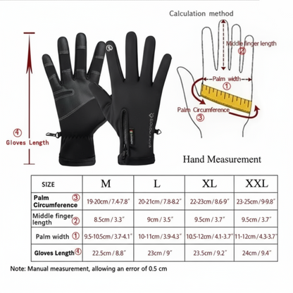 Heated Waterproof Gloves for Men – Thermal Winter Gloves with Touchscreen Grip for Cold Weather Outdoor Activities