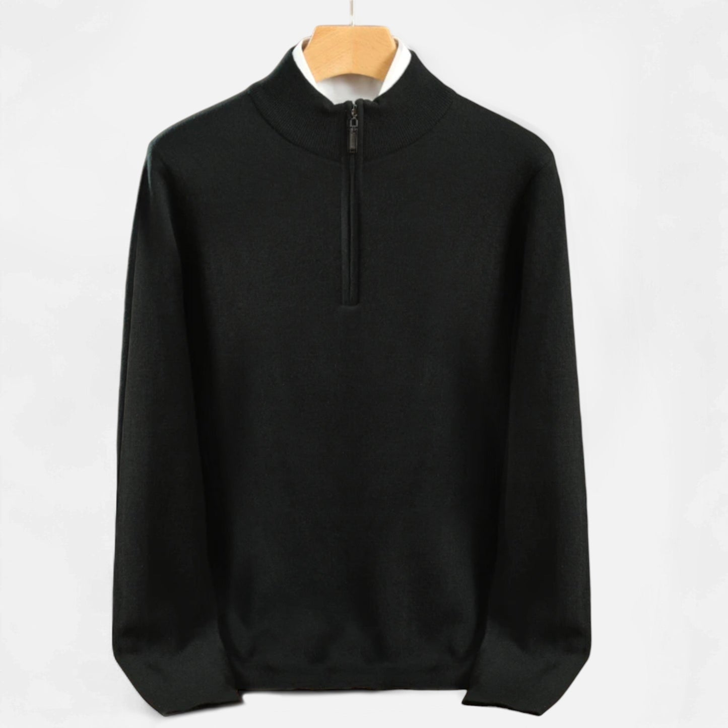 Premium Men's Merino Wool Half-Zip Sweater - Smart Heritage Style for Professional and Casual Wear | Premium Comfort Home & Lifestyle Product UK