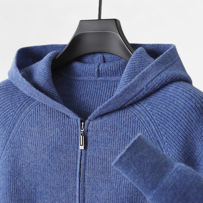Premium Men's Zipped Hoodie – Smart Heritage Merino Knitwear for Ultimate Comfort and Style | Premium Comfort Home & Lifestyle Product UK