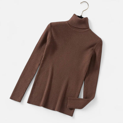 Premium Women's Ribbed Turtleneck Sweater – Essential Foldover Winter Top for Smart Casual Elegance | Premium Comfort Home & Lifestyle Product UK