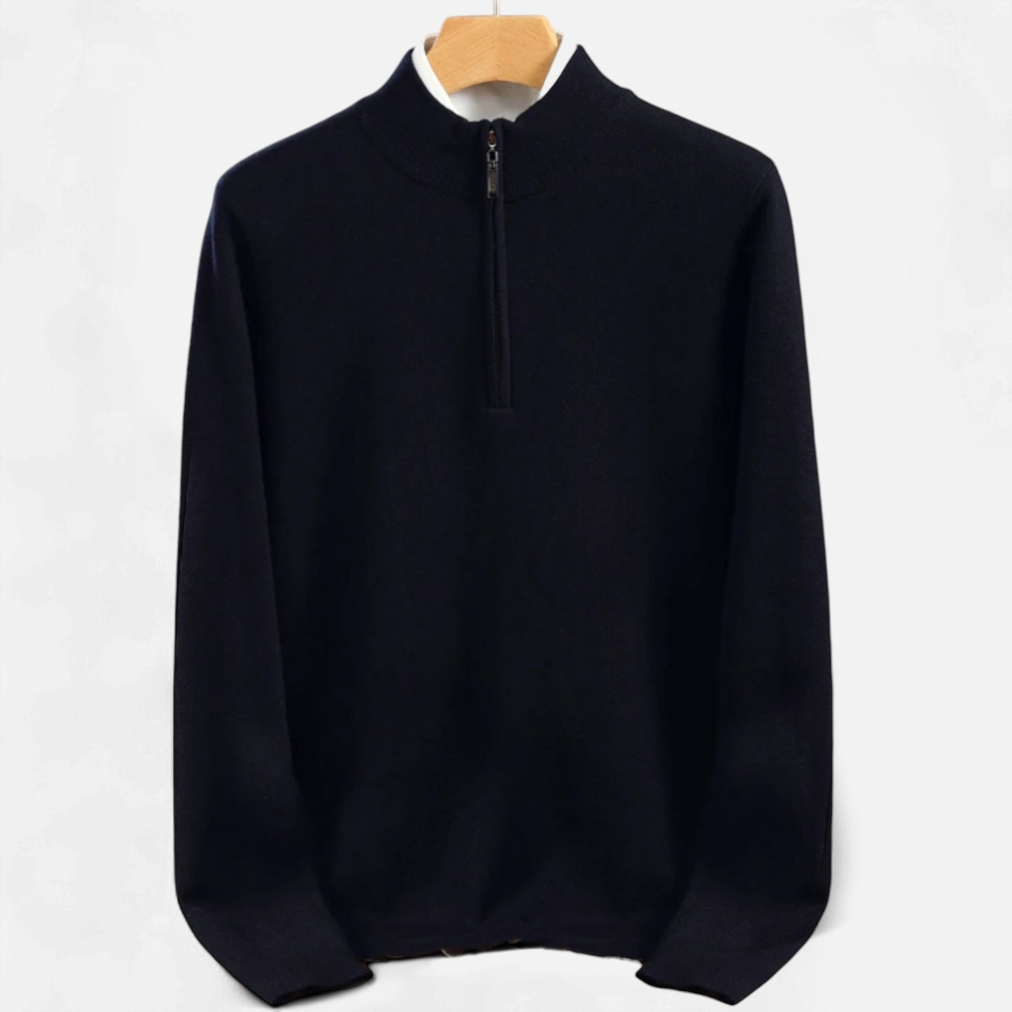 Premium Men's Merino Wool Half-Zip Sweater - Smart Heritage Style for Professional and Casual Wear | Premium Comfort Home & Lifestyle Product UK