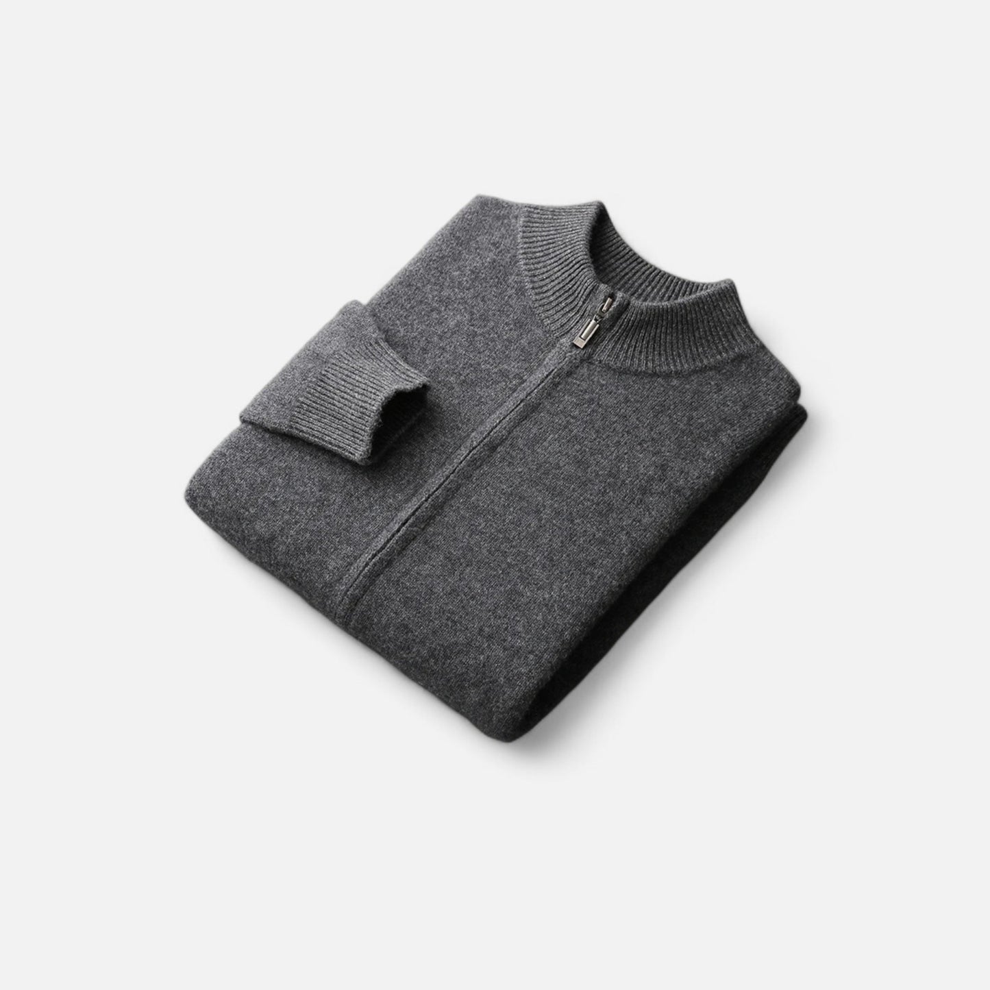 Premium Men's Zipped Merino Knit Sweater – Smart Heritage Style for Professional and Casual Wear | Premium Comfort Home & Lifestyle Product UK