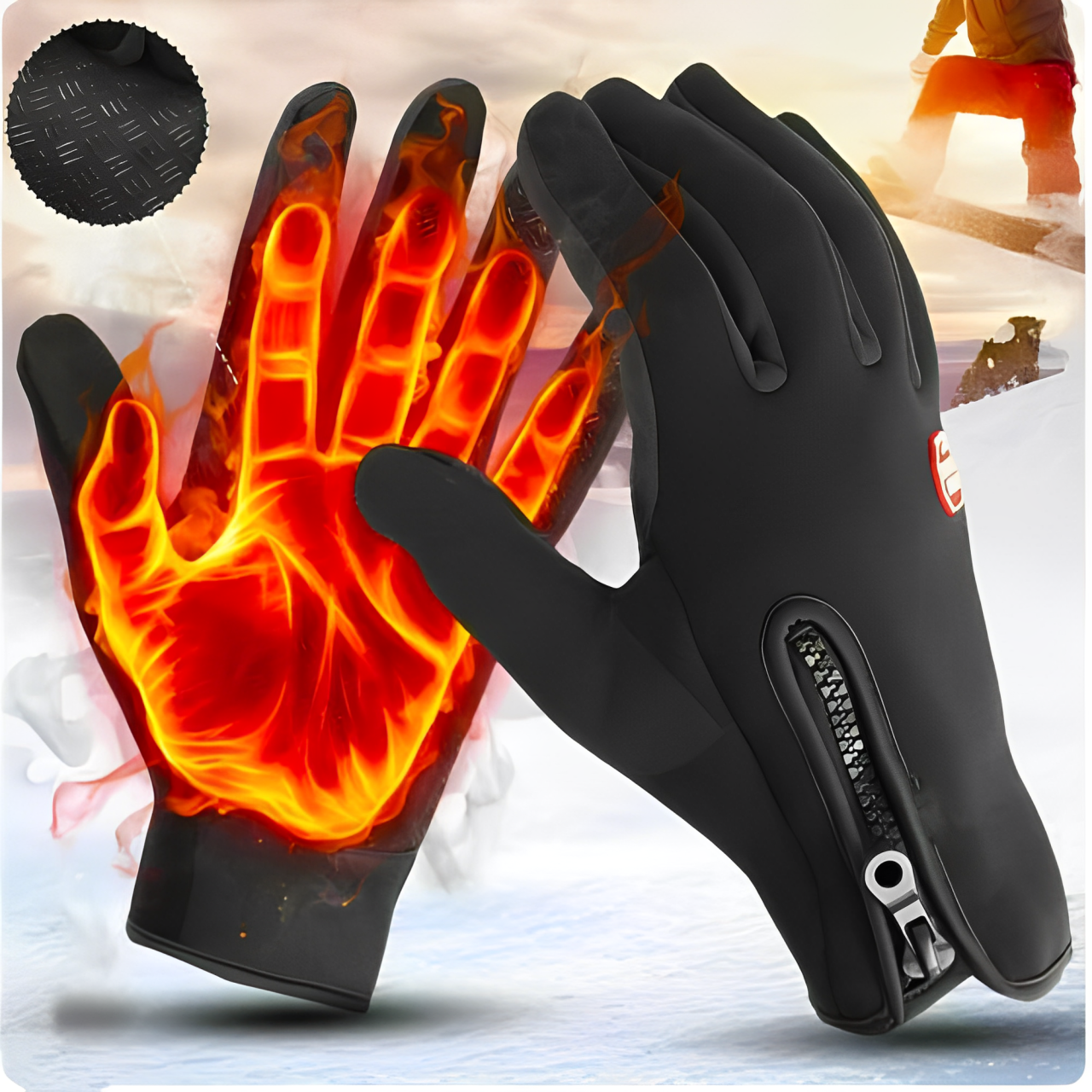 Heated Cycling and Ski Gloves for Men and Women | Electric Heating Winter Gloves for Cold Weather Outdoor Activities