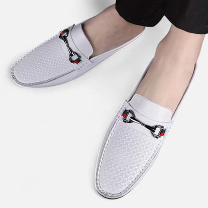 Premium Men's Retro Moc Toe Mule Shoes | Smart Casual Footwear for Comfort and Style | Premium Comfort Home & Lifestyle Product UK