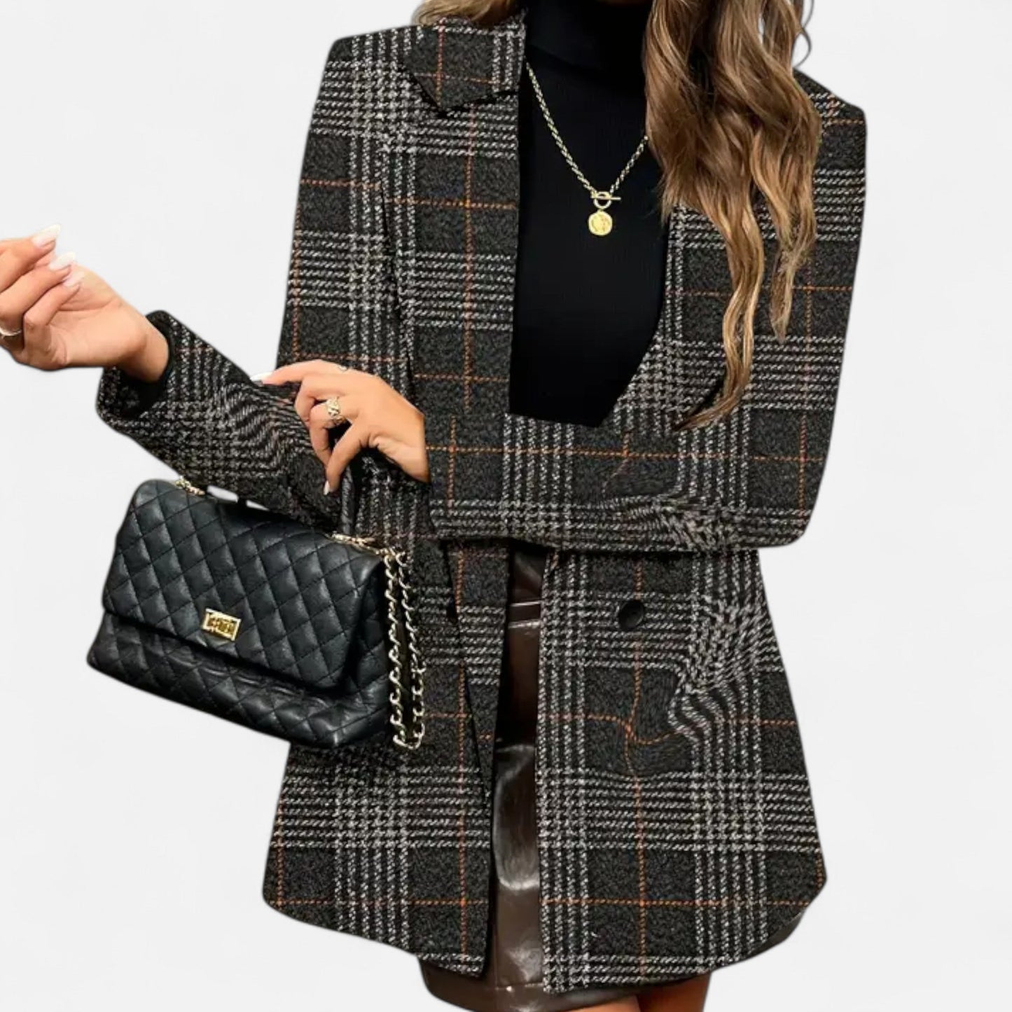 Women’s Premium Houndstooth Classic Coat – Timeless Smart Style for Professional and Casual Wear | Premium Comfort Home & Lifestyle Product UK