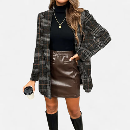 Women’s Premium Houndstooth Classic Coat – Timeless Smart Style for Professional and Casual Wear | Premium Comfort Home & Lifestyle Product UK