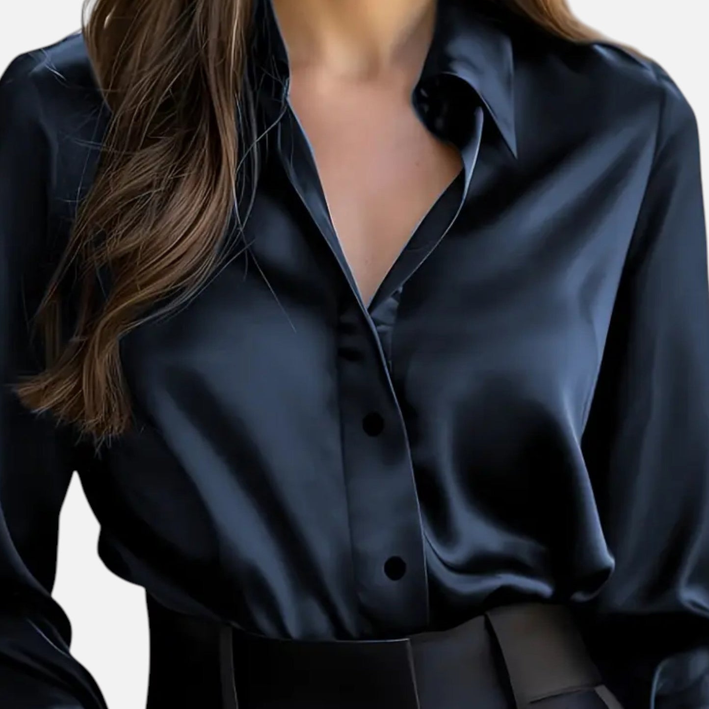 Premium Women's Satin Long Sleeve Blouse – Elegant Smart Top for Professional and Casual Wear | Premium Comfort Home & Lifestyle Product UK