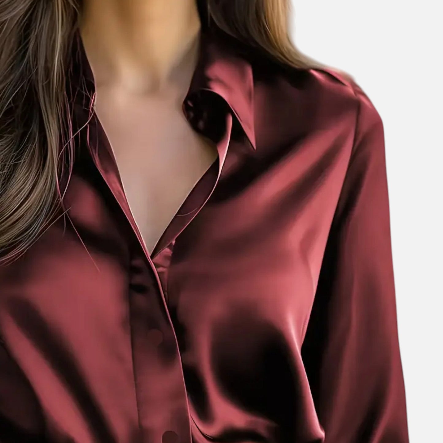 Premium Women's Satin Long Sleeve Blouse – Elegant Smart Top for Professional and Casual Wear | Premium Comfort Home & Lifestyle Product UK
