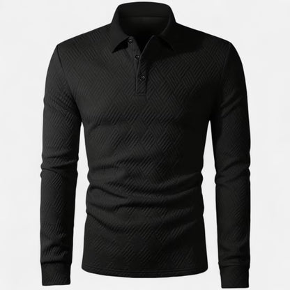 Premium Men's Long Sleeve Polo Shirt - Smart Casual Wear for Work, Golf, or Everyday Style - Essential Wardrobe Staple | Premium Comfort Home & Lifestyle Product UK