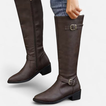 Premium Women's Mid-Calf Buckle Boots - Stylish, Comfortable & Versatile Footwear for Every Occasion | Premium Comfort Home & Lifestyle Product UK