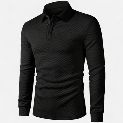 Premium Men's Long Sleeve Polo Shirt - Smart Casual Wear for Work, Golf, or Everyday Style - Essential Wardrobe Staple | Premium Comfort Home & Lifestyle Product UK
