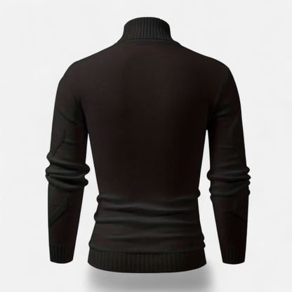 Premium Men's Rib-Knit Turtleneck Sweater - Smart Casual Knitwear for Stylish Winter Outfits - Essential Wardrobe Staple | Premium Comfort Home & Lifestyle Product UK