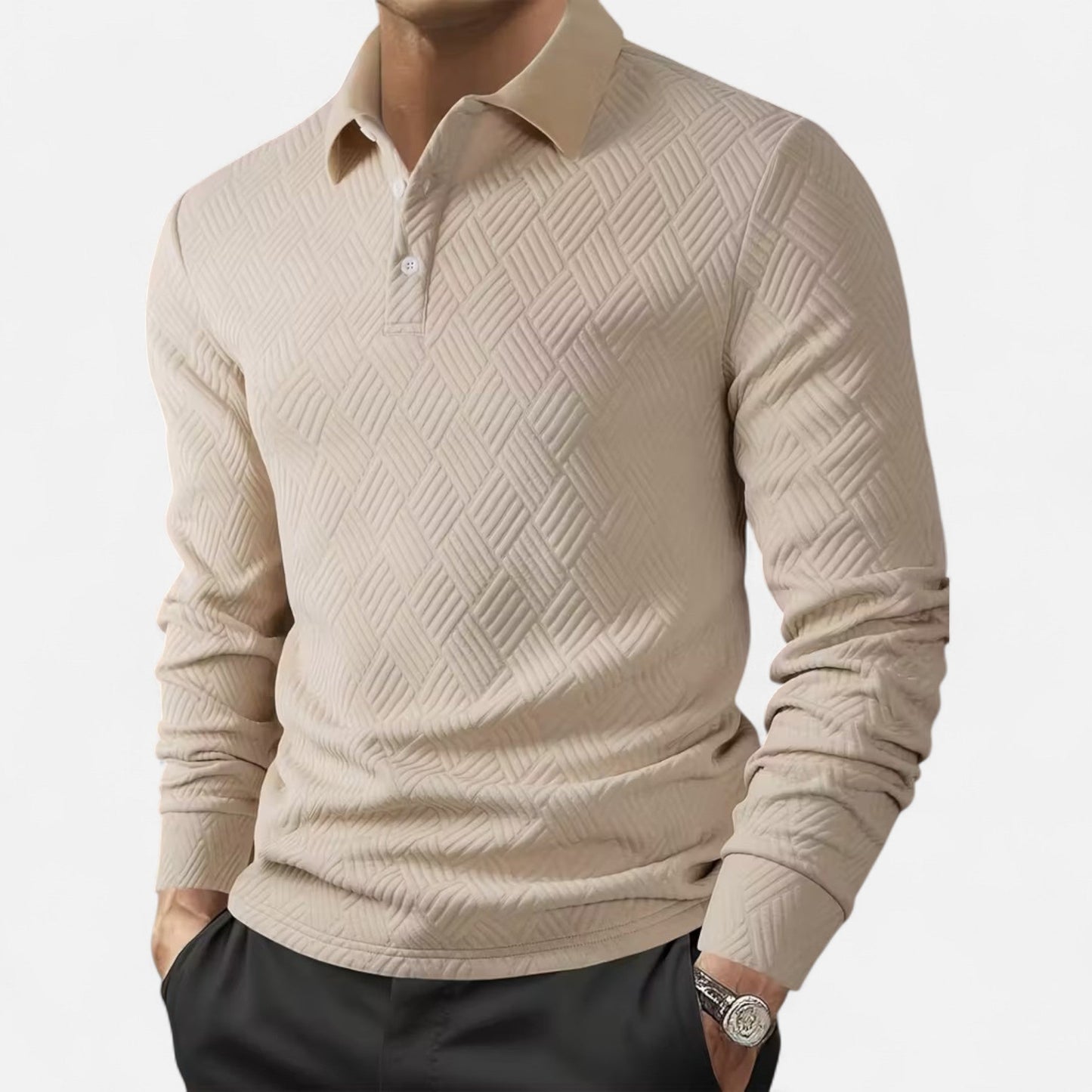 Premium Men's Long Sleeve Polo Shirt - Smart Casual Wear for Work, Golf, or Everyday Style - Essential Wardrobe Staple | Premium Comfort Home & Lifestyle Product UK