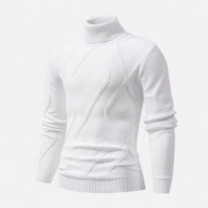 Premium Men's Rib-Knit Turtleneck Sweater - Smart Casual Knitwear for Stylish Winter Outfits - Essential Wardrobe Staple | Premium Comfort Home & Lifestyle Product UK