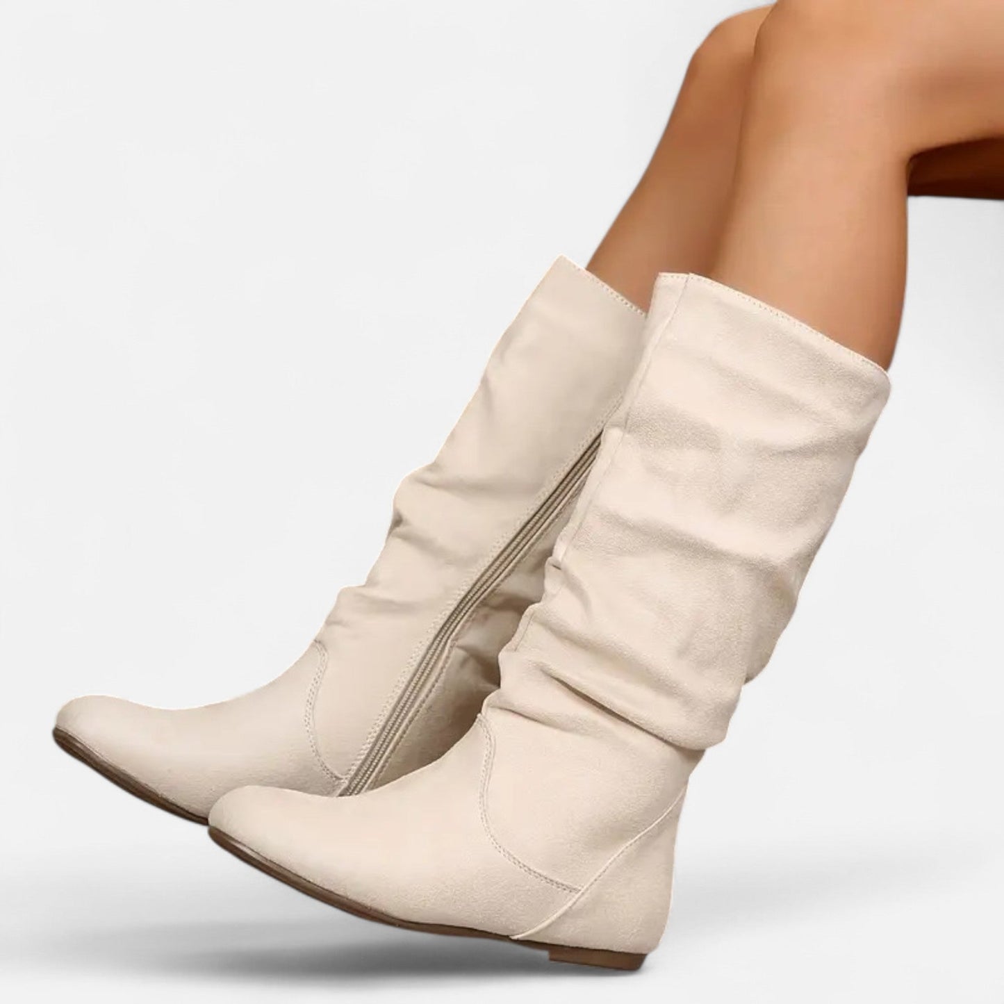 Premium Women's Mid-Calf Pleated Ankle Boots - Stylish, Comfortable, and Versatile Footwear for Every Occasion | Premium Comfort Home & Lifestyle Product UK