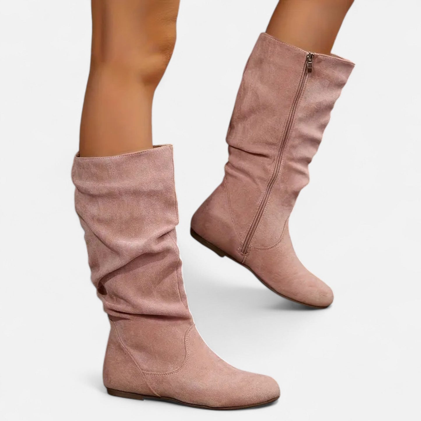 Premium Women's Mid-Calf Pleated Ankle Boots - Stylish, Comfortable, and Versatile Footwear for Every Occasion | Premium Comfort Home & Lifestyle Product UK