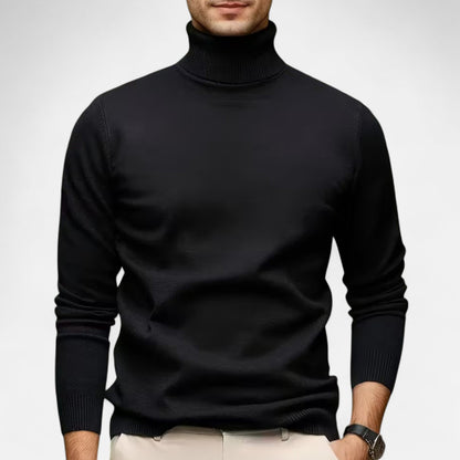 Premium Men's Casual Solid Turtleneck Sweater - Smart & Stylish Knitwear for Every Occasion - Essential Wardrobe Staple | Premium Comfort Home & Lifestyle Product UK
