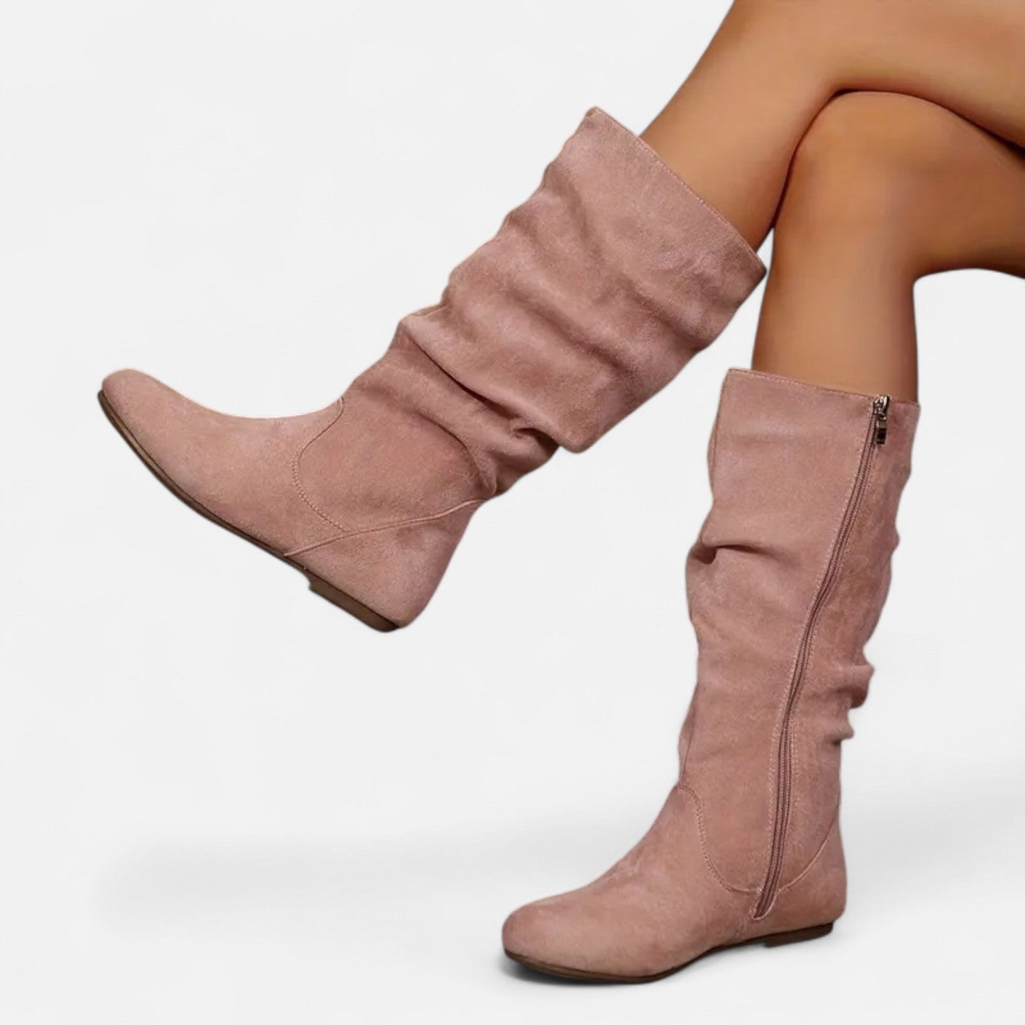 Premium Women's Mid-Calf Pleated Ankle Boots - Stylish, Comfortable, and Versatile Footwear for Every Occasion | Premium Comfort Home & Lifestyle Product UK