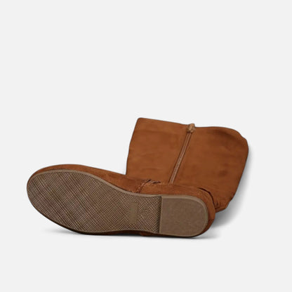 Premium Women's Mid-Calf Pleated Ankle Boots - Stylish, Comfortable, and Versatile Footwear for Every Occasion | Premium Comfort Home & Lifestyle Product UK