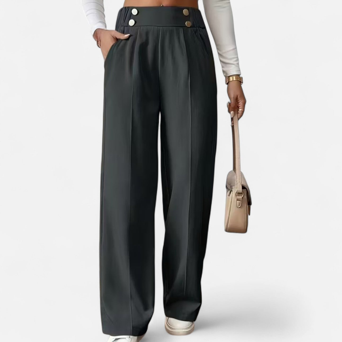 Premium French-Inspired Straight-Leg Office Pants | Smart & Professional Work Trousers for Women | Essential Business Attire | Premium Comfort Home & Lifestyle Product UK