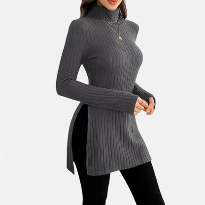 Premium Women's Ribbed High Neck Sweater – Elegant & Stylish Knitwear for Smart Casual Outfits | Premium Comfort Home & Lifestyle Product UK