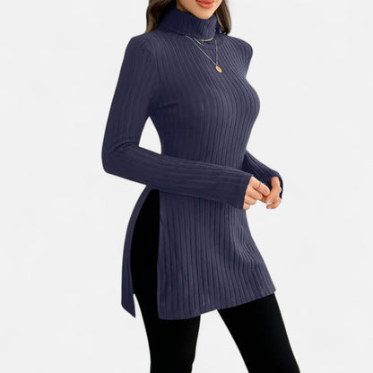 Premium Women's Ribbed High Neck Sweater – Elegant & Stylish Knitwear for Smart Casual Outfits | Premium Comfort Home & Lifestyle Product UK