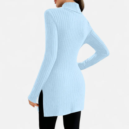 Premium Women's Ribbed High Neck Sweater – Elegant & Stylish Knitwear for Smart Casual Outfits | Premium Comfort Home & Lifestyle Product UK