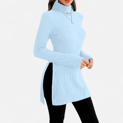 Premium Women's Ribbed High Neck Sweater – Elegant & Stylish Knitwear for Smart Casual Outfits | Premium Comfort Home & Lifestyle Product UK