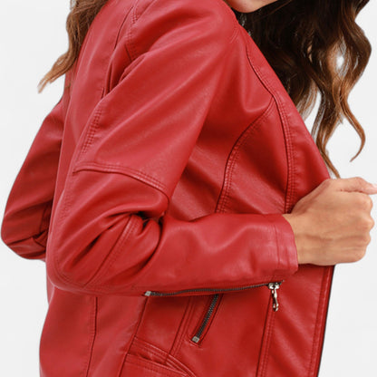 Premium Women's Leather Jacket – Smart Heritage Chic Style for Essential Wardrobe Upgrade | Premium Comfort Home & Lifestyle Product UK