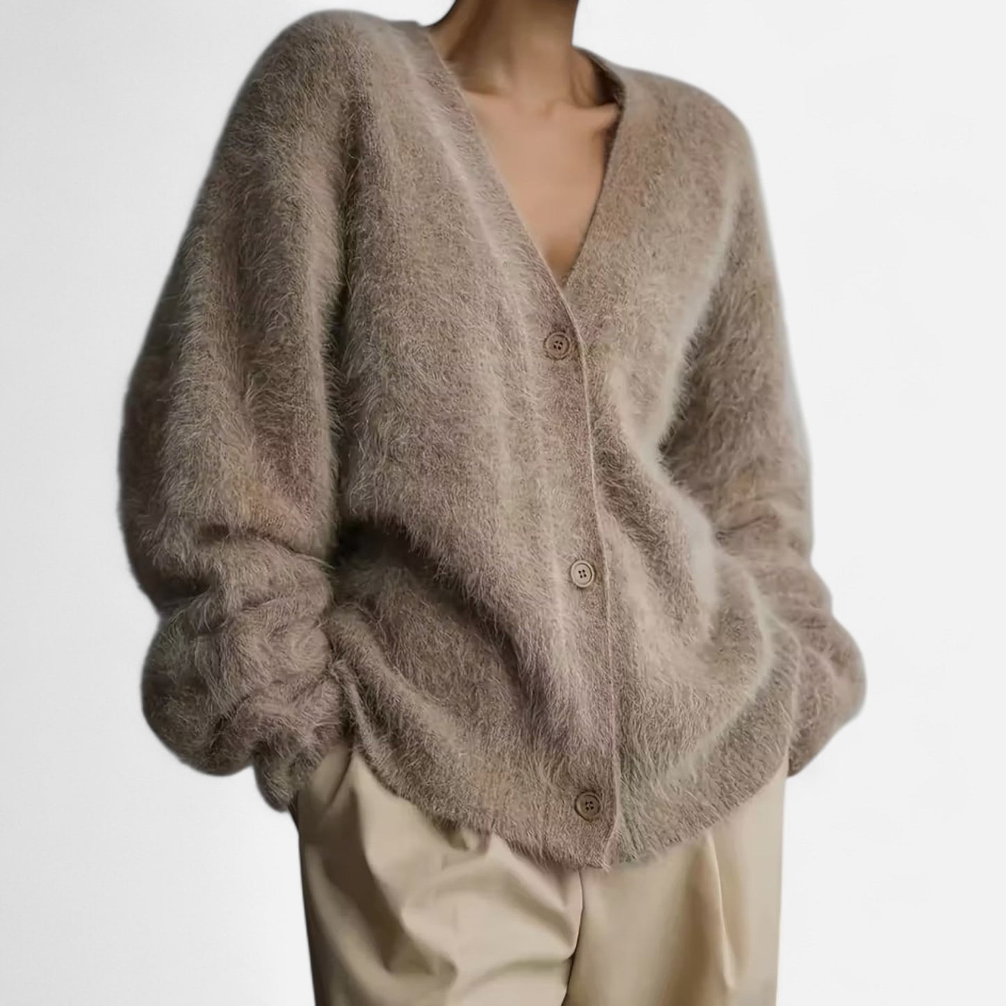 Premium Women's Soft V-Neck Cardigan - Essential Layering Piece for Smart Casual Style, Perfect for Work or Everyday Wear | Premium Comfort Home & Lifestyle Product UK