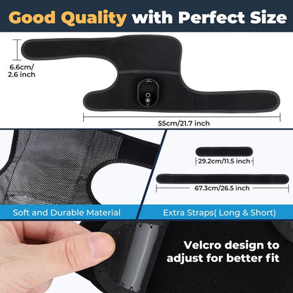 3-in-1 Cordless Knee Heating Pad for Pain Relief with Smart Temperature Control - Electric Heat Therapy for Arthritis & Muscle Pain